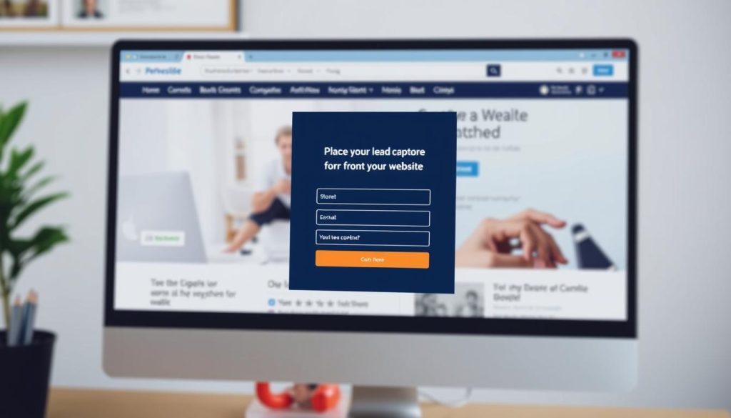 lead capture form placement